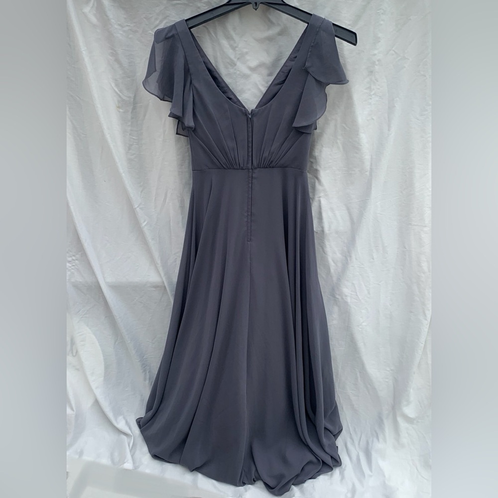 David’s Bridal Celebrate DB Studio Daydream Dress Flutter Sleeve Full Skirt Sz 0 - Picture 7 of 12